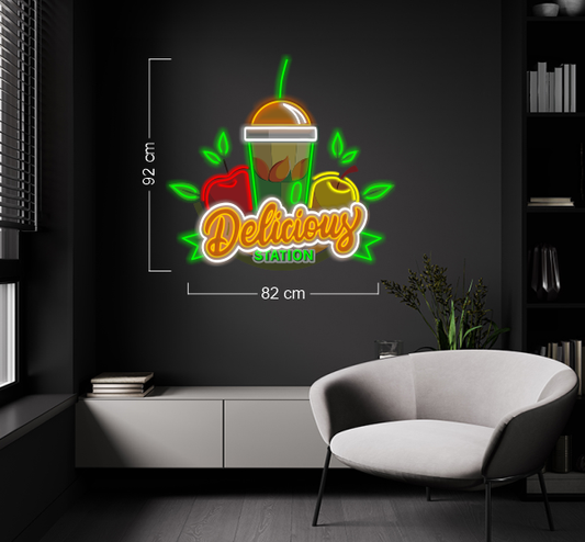 Delicious Station | LED Neon Sign