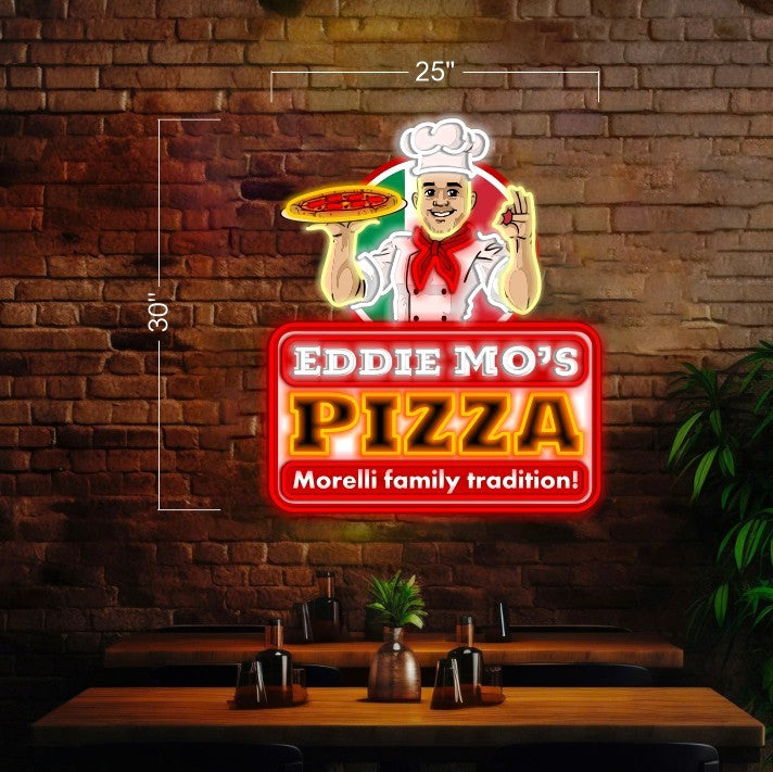 EDDIE MO'S PIZZA | LED Neon Sign