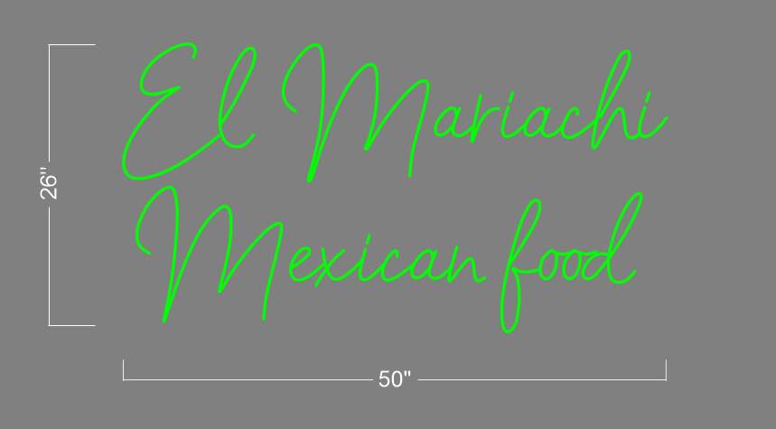 EL MARIACHI MEXICAN FOOD (waterproof) | LED Neon Sign