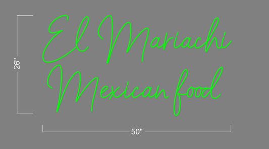 EL MARIACHI MEXICAN FOOD (waterproof) | LED Neon Sign