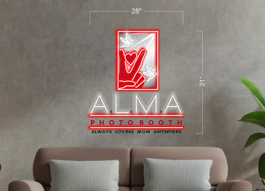 ALMA PHOTOBOOTH ALWAYS LOVING MOM ANYWHERE | LED Neon Sign