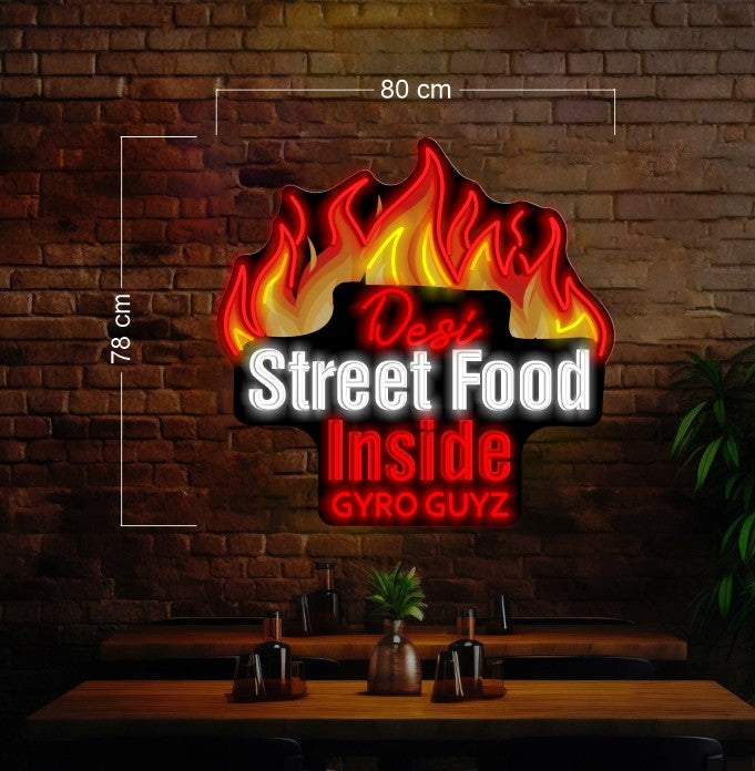 Desi street food inside gyro guyz | Led Neon Sign