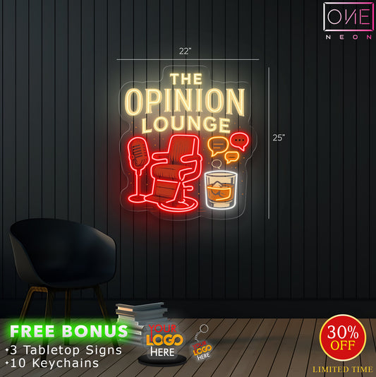 THE OPINION LOUNGE | Led Neon Sign