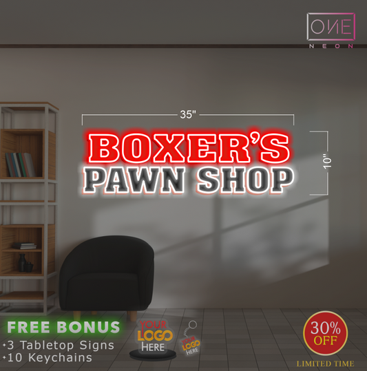 BOXER'S PAWN SHOP| LED Neon Sign