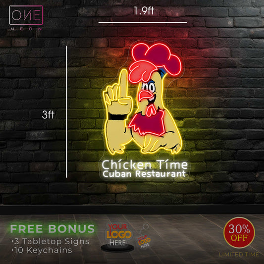 Chicken Time | Led Neon Sign (INDOOR)
