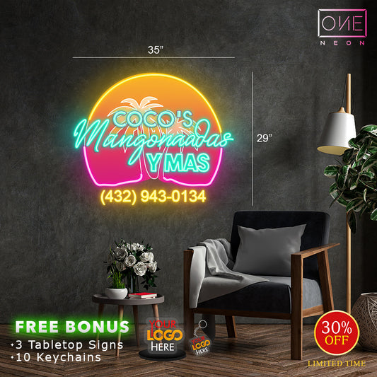 COCO'S Mangonaadas Y MAS| LED Neon Sign