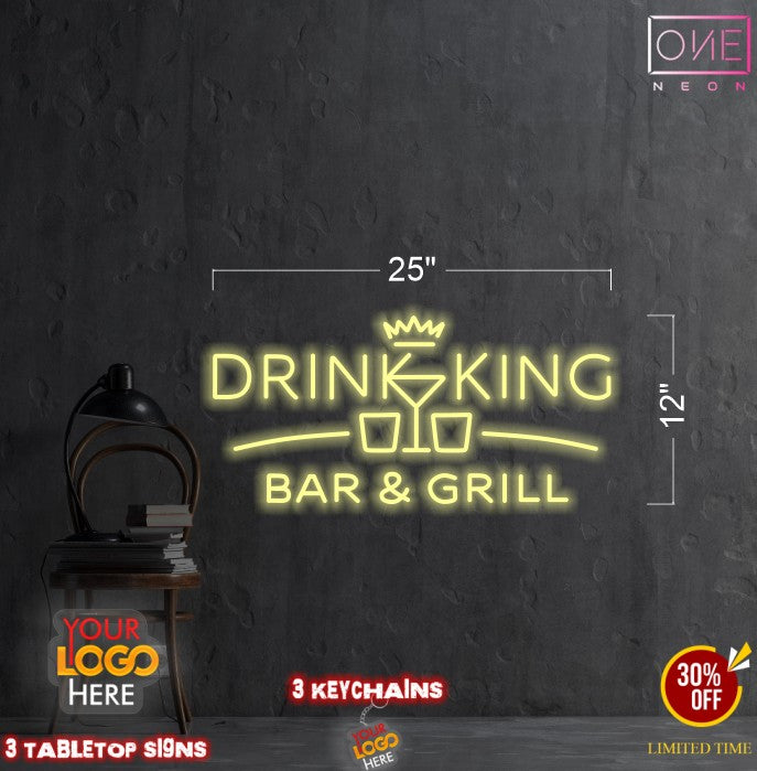 DRINK KING | Led Neon Sign