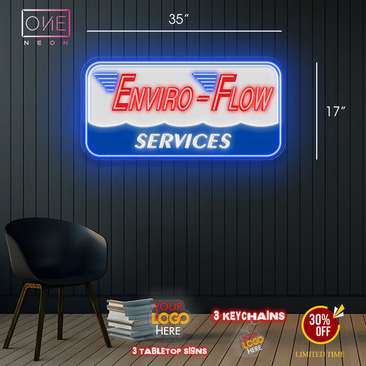Enviro-Flow Services | LED Neon Sign (2 signs)