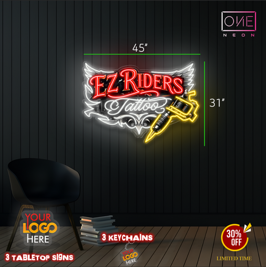 EZ RIDERS TATTOO| LED Neon Sign