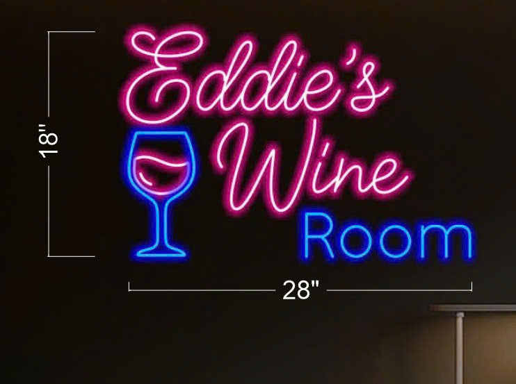 Eddie's Wine Room | LED Neon Sign