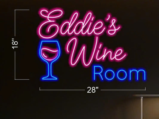Eddie's Wine Room | LED Neon Sign