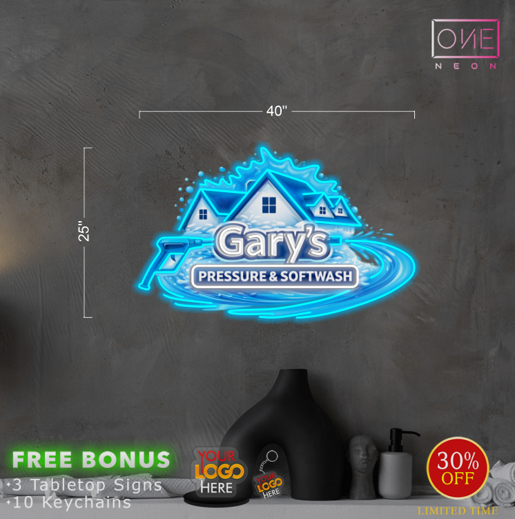 Gary's pressure & softwash| LED Neon Sign