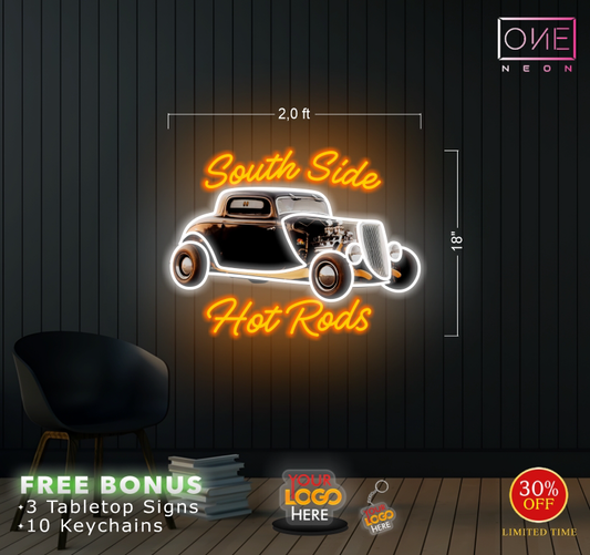 Hot Rods | Led Neon Sign