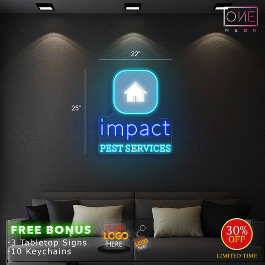 Impact Pest Services | Led Neon Sign (INDOOR)