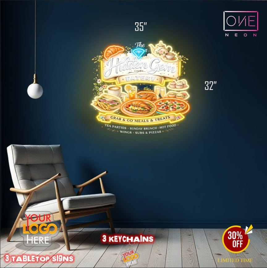 Hidden Gem Battery | Led Neon Sign