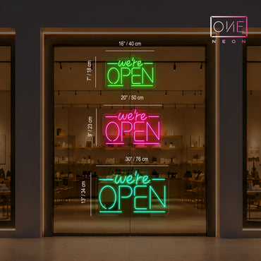 We're Open Led Neon Sign