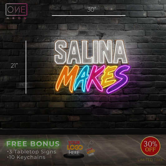 Salina make ( 2 signs)| Led Neon Sign