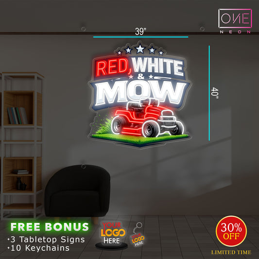 RED, WHITE & MOW| LED Neon Sign