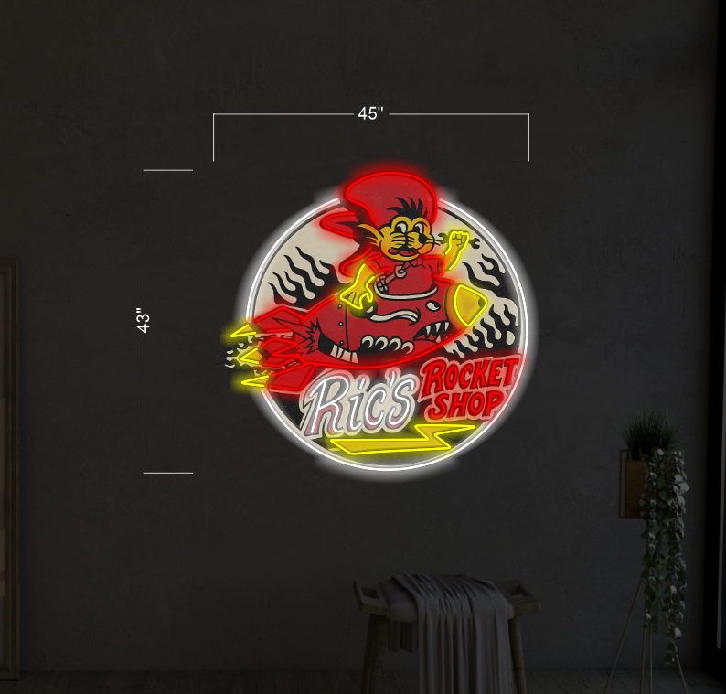 Ric's Rocket Shop | LED Neon Sign