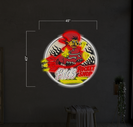 Ric's Rocket Shop | LED Neon Sign