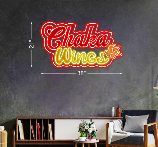 Chaka Wings| LED Neon Sign