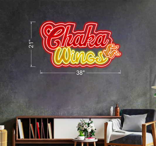 Chaka Wings| LED Neon Sign