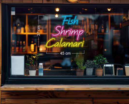 Come thru+Snow crab+Rice+Fish+Grizzard | LED Neon Sign