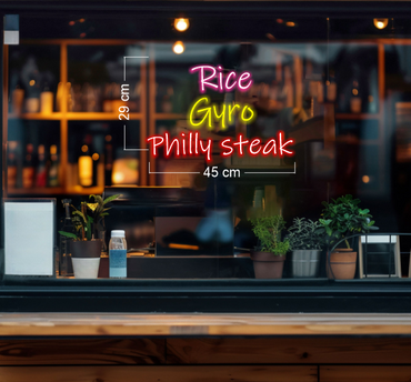 Come thru+Snow crab+Rice+Fish+Grizzard | LED Neon Sign