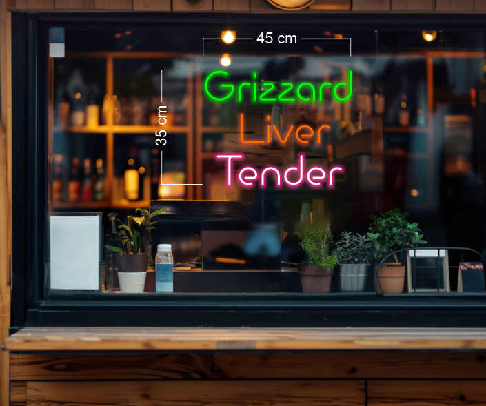 Come thru+Snow crab+Rice+Fish+Grizzard | LED Neon Sign