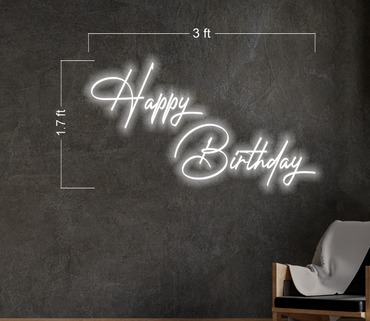 Confetti Fun Center+ Happy birthday (4 signs)| LED Neon Sign