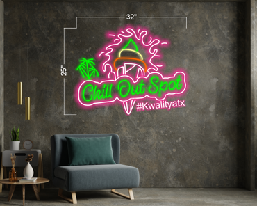 KWALITY+ CHILL OUT SPOT (2 signs) | LED Neon Sign