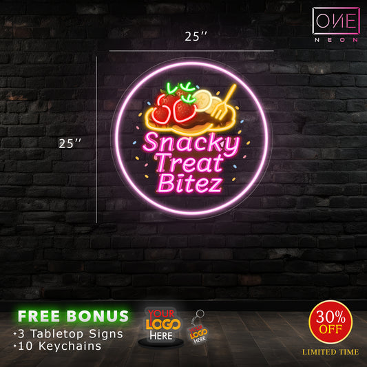 Snacky Treat Bitez| LED Neon Sign