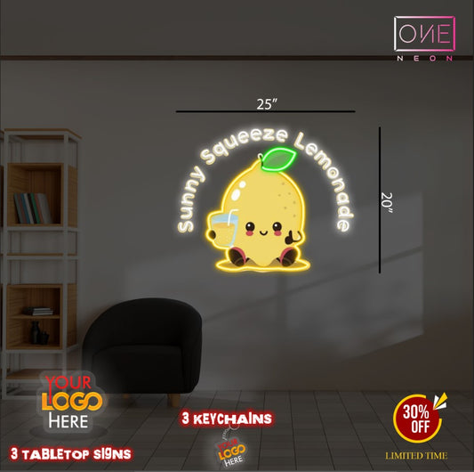 Sunny Squeeze Lemonade | LED Neon Sign