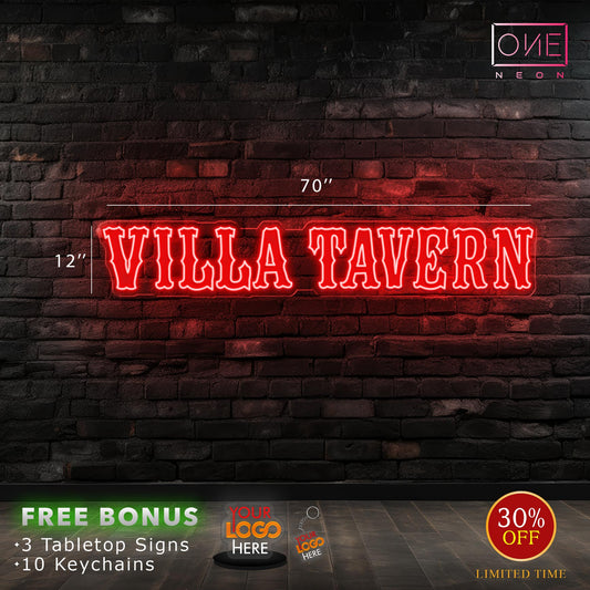 VILLA TAVERN | LED Neon Sign (INDOOR)