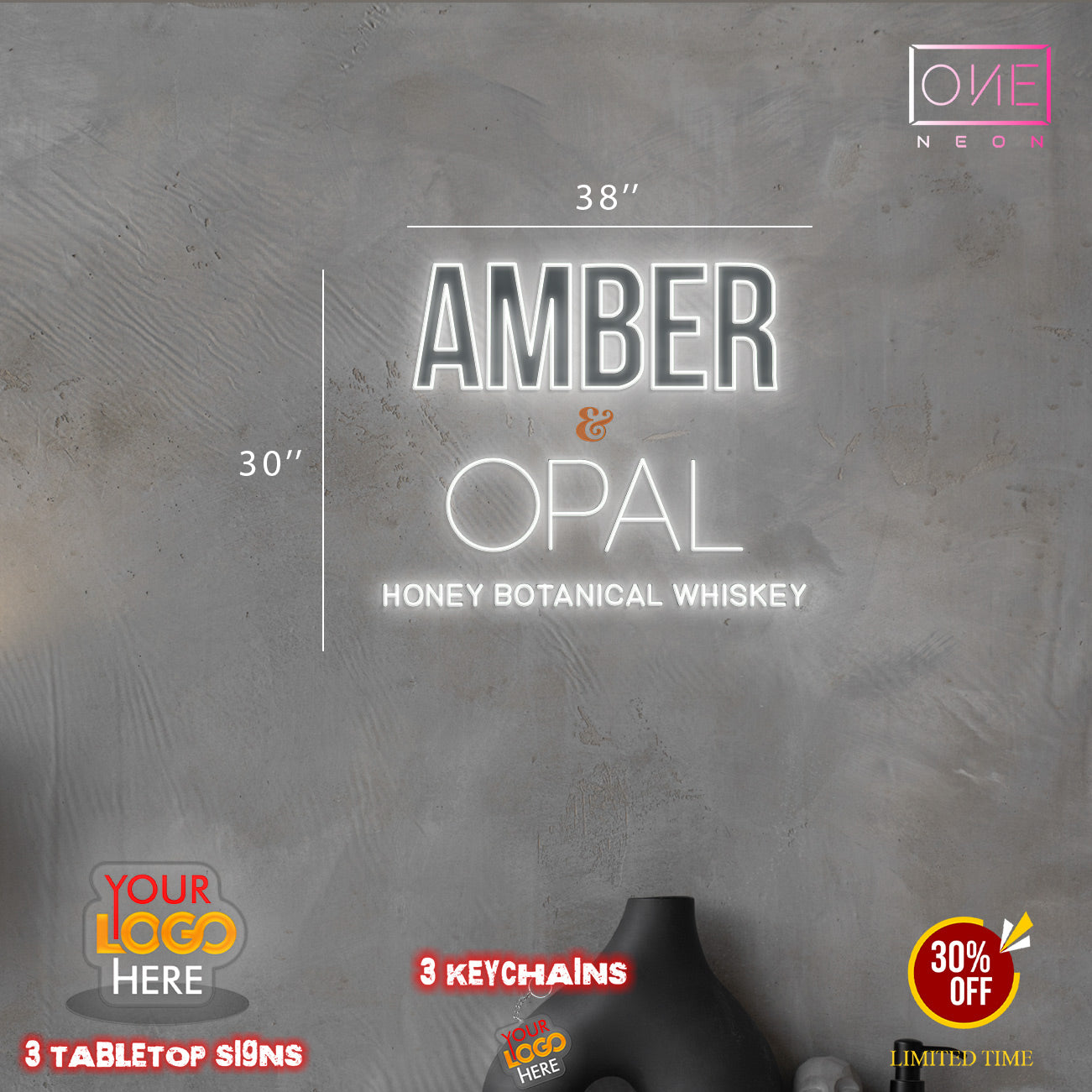 AMBER & OPAL | LED Neon Sign