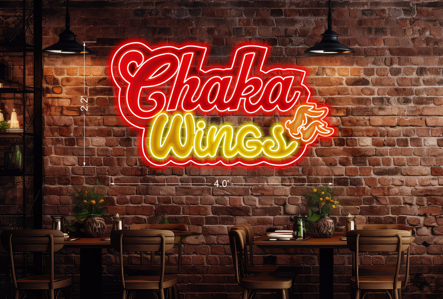 Chaka wings | LED Neon Sign