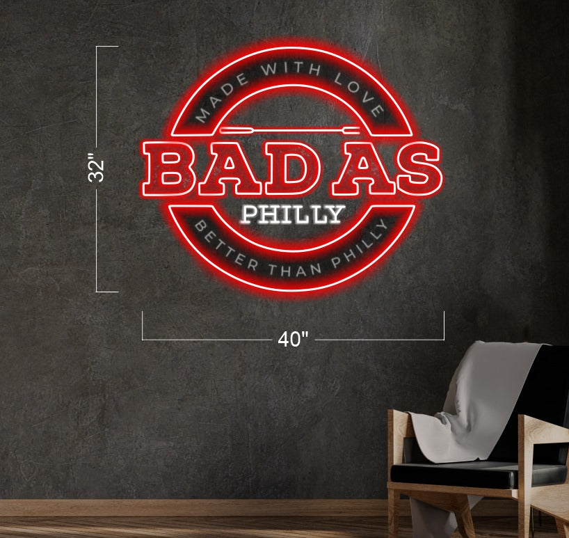 BADAS PHILLY (3 signs) | LED Neon Sign