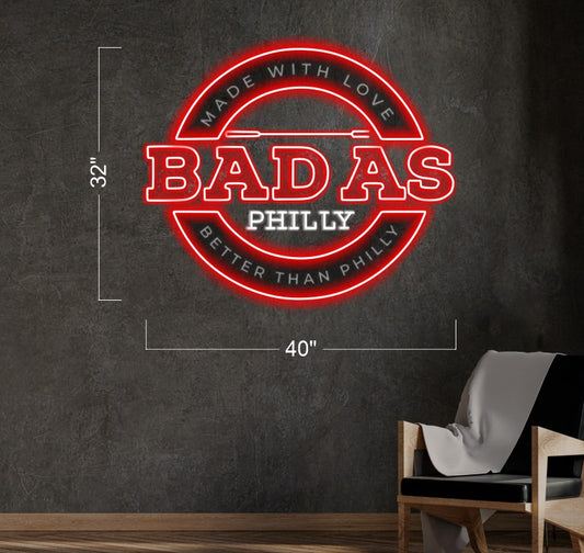 BADAS PHILLY (3 signs) | LED Neon Sign