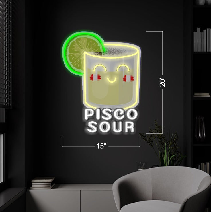 Pisco sour + Chicha morada+ Bubble tea (3 signs) | LED Neon Sign