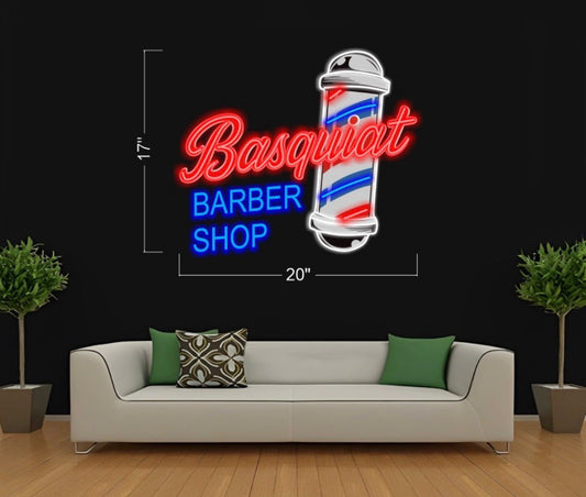 Basquiat barber shop| Led Neon Sign