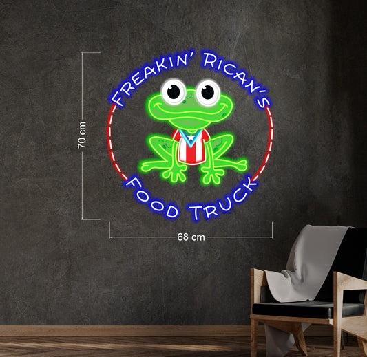 FREAKIN' RICAN'S FOOD TRUCK | LED Neon Sign