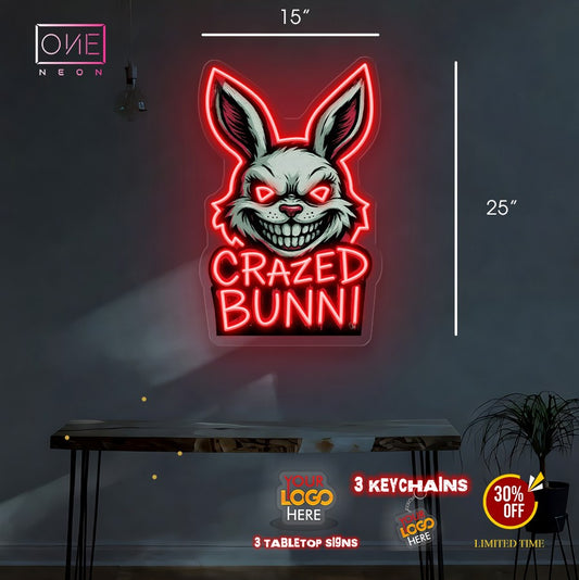 Crazed Bunni| Led Neon Sign