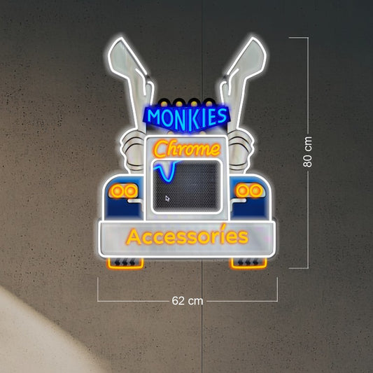 MONKIES CHROME | LED Neon Sign
