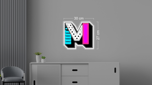 M logo | LED Neon Sign