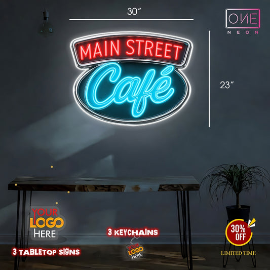 MAIN STREET CAFE | Led Neon Sign
