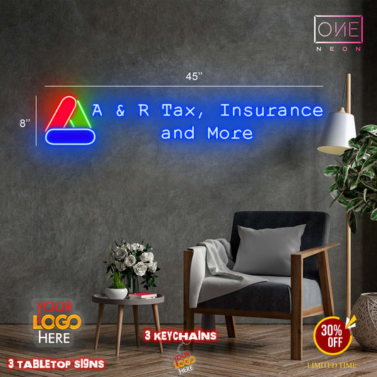 A&R Tax, Insurance and More | Led Neon Sign