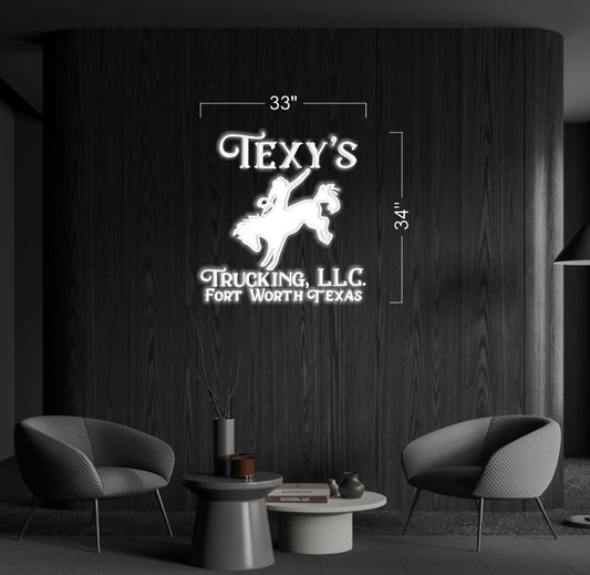Texy's trucking, LLC for worth Texas | Led Neon Sign