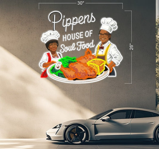 PIPPENS HOUSE OF SOUL FOOD | LED Neon Sign