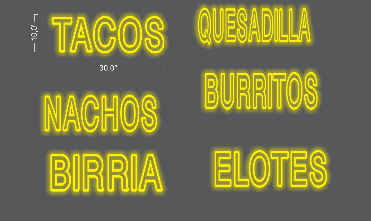 La Casa Del Machete | LED Neon Sign ( 7 signs)