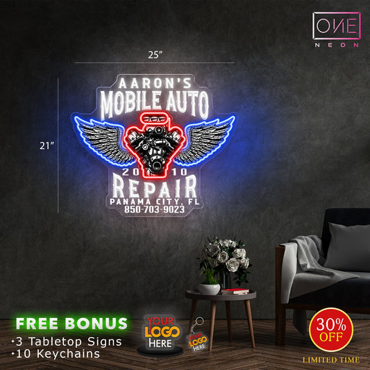 Aaron's mobile auto| Led Neon Sign